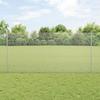 VidaXL Welded Wire Fence with 22 U-Posts Silver 1.2x25 M Steel 3336364