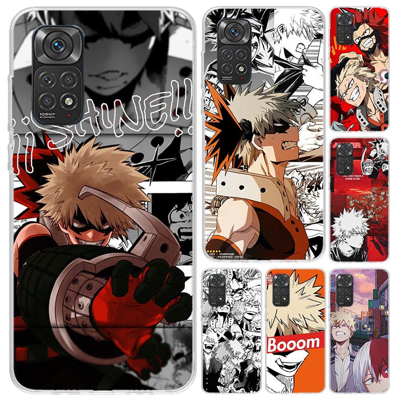 My Hero MHA Bakugou Katsuki Phone Case for Xiaomi Redmi Note 15 14 14S 13 12S 12 Pro 11S 11 Plus 11T 11E 10S Soft Funda Print Sh