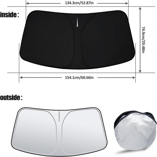 D-Lumina Windshield Sun Shade For -2025 BMW X5, Foldable Window Sunshade Block UV Rays Front Sun Visor Protector Interior Accessories