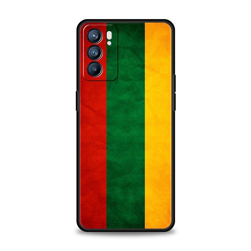 Flag of Lithuania Flag Phone Case For Oppo Reno8 Reno7 Reno6 Pro A54 5G Find X6 X5 A53 A52 A9 A15 A95 A17 A16 A74 A57 A31 Cover