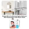 Shower Mirror for Shaving Fogless Bathroom Wall Hanging Mirror with Shaver Hooks Portable Fog Free Mirror for Daily &