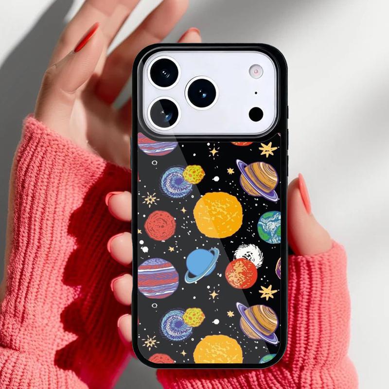 Solar System Planet Constellations Soft Phone Case for iPhone 17 Air 16e 15 14 13 Pro Max Back Cover for 12 11 Pro Coque