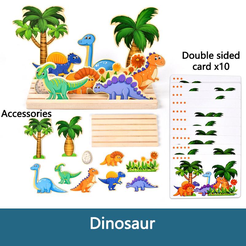 Kids Montessori Logic Thinking Game Scene Puzzles Matching Intellectual Problems Imagination Board Game Children Educational Toy