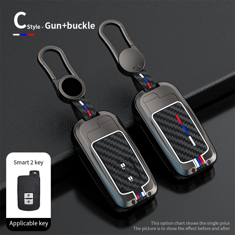 Car Key Cover Case Bag Holder Shell for Toyota Camry RAV4 Avalon Auris 2 3 4 Buttons Smart Keyless Holder Protector