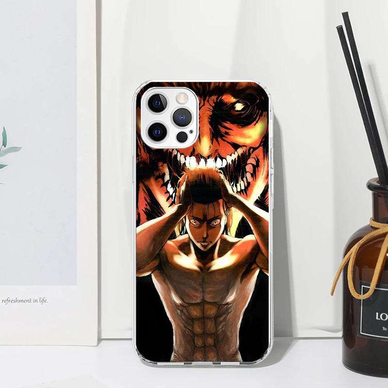 Attack-Titan Eren Phone Case For Iphone 17 Air 16 15 Plus 16E 14 Pro Max 13 Mini 12 11 7 8 SE Fundas Soft Back Cover 17 Air 16 1