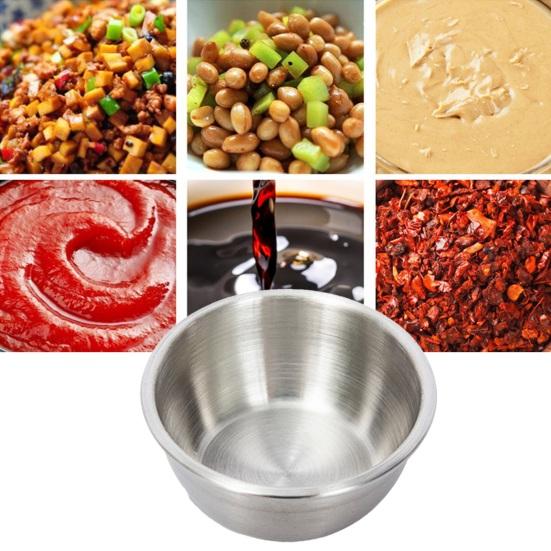 1 Set Sauce Container with Lid Good Sealing Rustproof BPA Free Hot Pot Dipping Bowl Small Sauce Cup Household Supplies