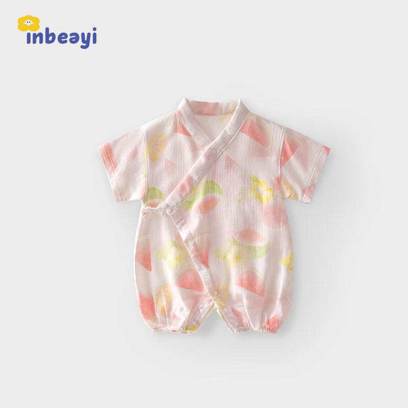 Ying Bei Yi Newborn Summer Bamboo Blend Short-Sleeve Romper
