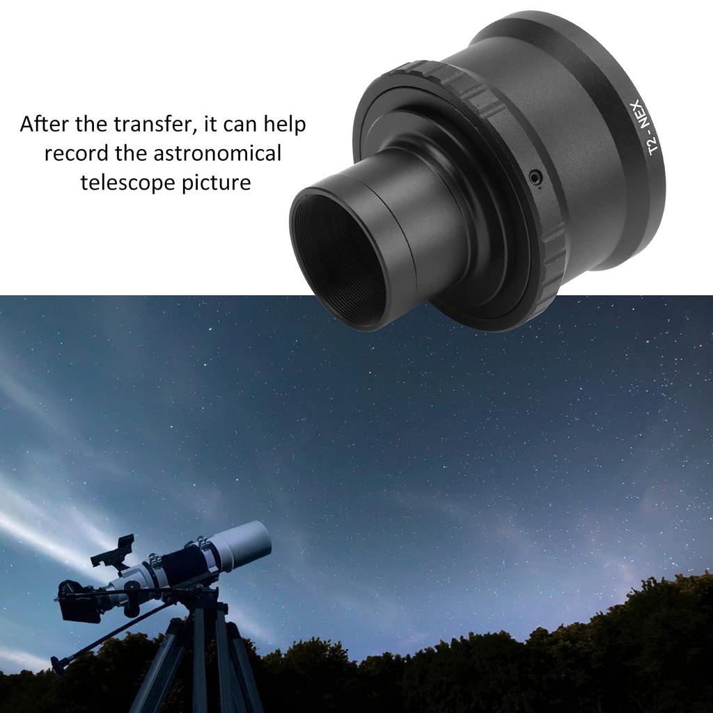 Vbestlife Telescope Adapter Ring Inch Astronomical Telescope Ring Adapter for Sony Mirrorless Camera 1.25 T-Mount E-Mount