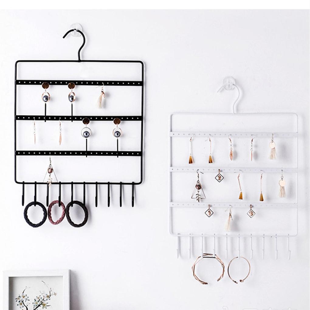 Earrings Display Holder Ear Studs Hanging Rack Large Capacity Jewelry Storage Organizer Rings Jewelries Stand Bracket Home
