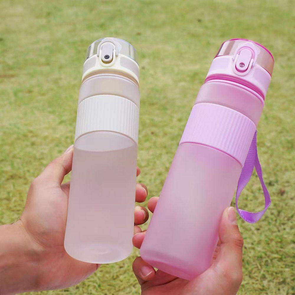 550ML Sports Water Bottle Large Capacity Plastic Drink Cup Portable Leak-Proof Sports Gym Fitness Jugs Outdoor Activities