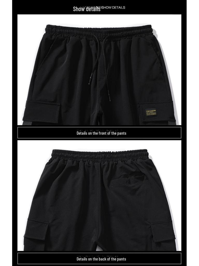 Stylische Herren Haremshose mit Bündchen - Trendige Neun-Punkt Weite Lässige Hose