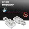 Bevee 6 Spot Battery Terminal Connector Clamps 4/0(XL) AWG Gauge, Positive And Negative (+/-)(Pair) For Standard SAE Post Style, Multi-Size Hole