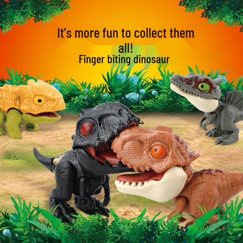 Cross-border Dinosaur Biting Hand Toy Set: Movable Tyrannosaurus Rex Simulation for Kids