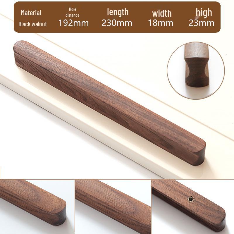 Mâner modern minimalist din lemn masiv pentru ușă și sertar