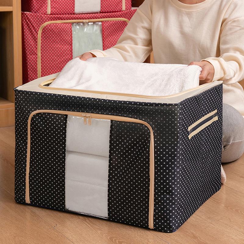Large Capacity Foldable Steel Frame Wardrobe Storage Box for Clothes and Quilts