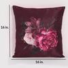 KOKO MAISON INC Rumba Rose & Fern Polystain Cushion Cover | Flap Closure | Digital Printed