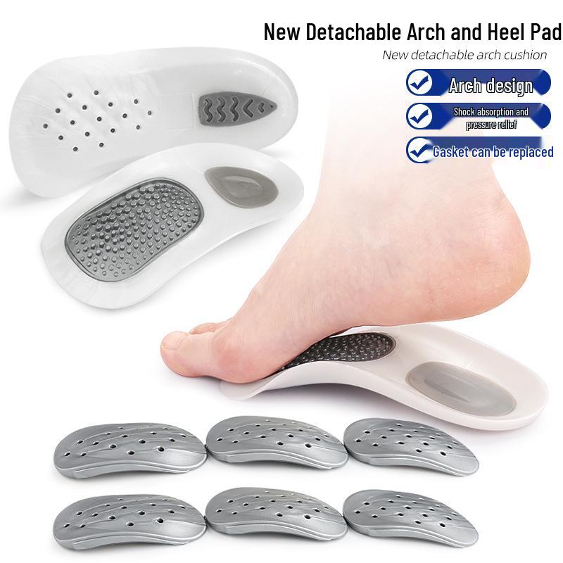 Breathable Detachable Arch Support Insoles for Flat Feet