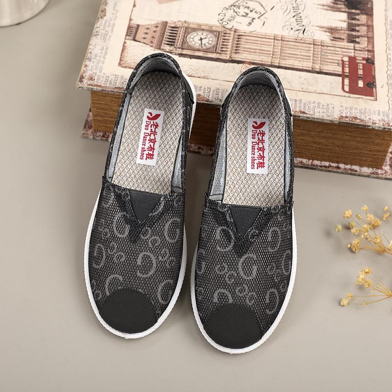 

Spring and summer women s shoes cloth shoes female student shoes fisherman shoes flat shoes middle-aged and elderly shoes net shoes single shoes 35