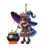 Halloween Witch Pendant Acrylic Car Charm Rearview Mirror Decoration Festive Atmosphere Scene Accessory