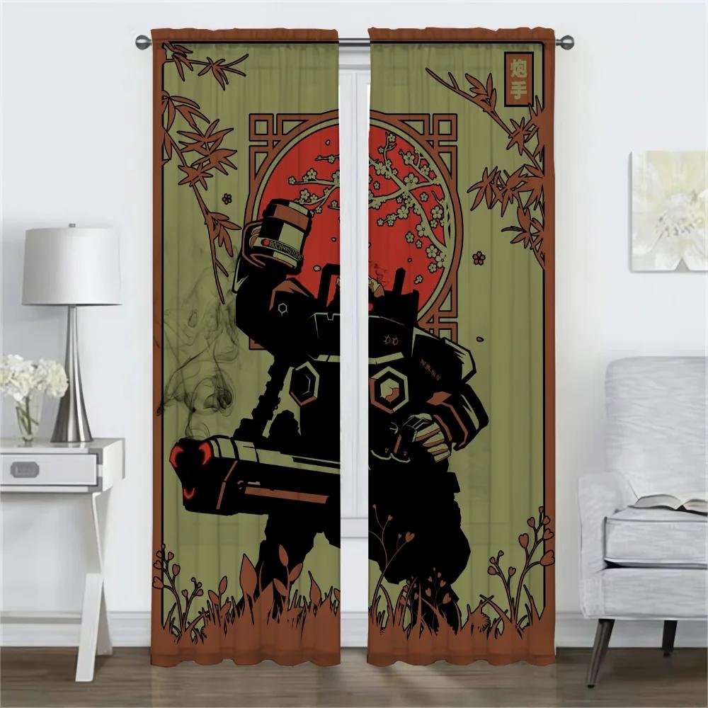 Japan Line Artnime Halloween Decoration Curtains for Bedroom Blackout Curtain for Room 2 Panel Shades Home Interior Curtains