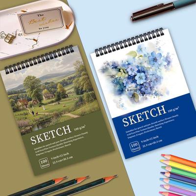 A4 Sketchbook for Students: Blank Art & Drawing Paper for Colored Pencils