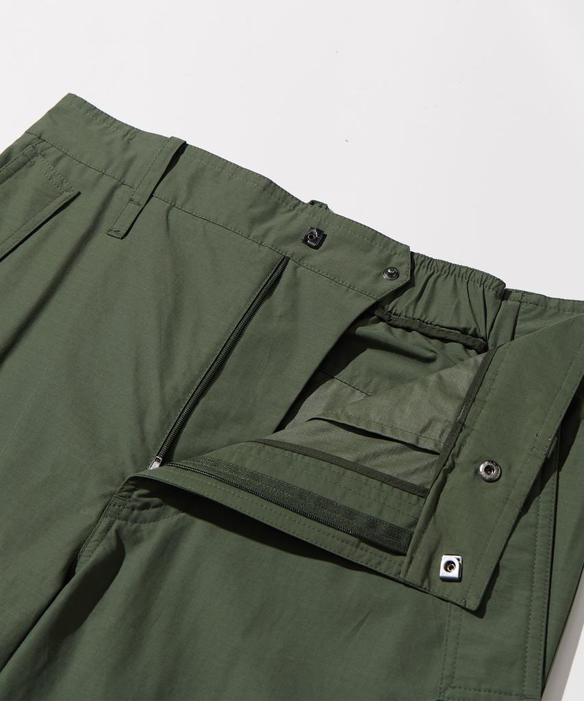 Kallapataleu Nylon Rib Ventilation Cargo Pants - Khaki