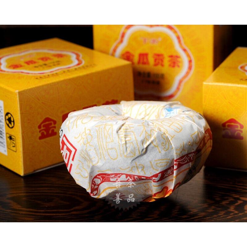 Чай Юньнань Пуэр Shimonoseki FT Special JIN GUA Tribute Puer Tuocha 100г — фото 8