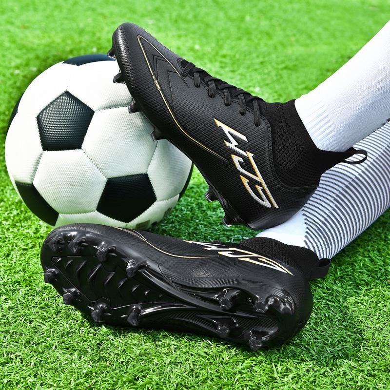 New Men Football Shoes High Quality Fast Soccer Shoes Society Cleats Professional Football Field Boots AG Sneaker High Cut