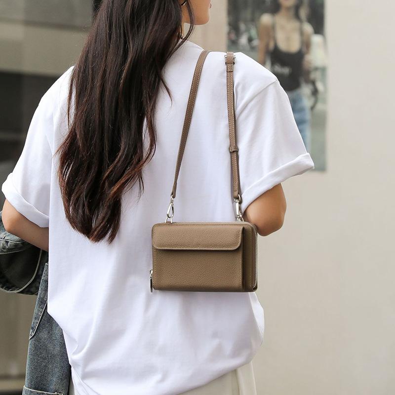 

Сумка-мессенджер на плечо из коровьей кожи первого слоя Новая женская сумка для мобильного телефона Простая и модная сумка для ключей Маленькая квадратная сумка 20*11*4cm хаки