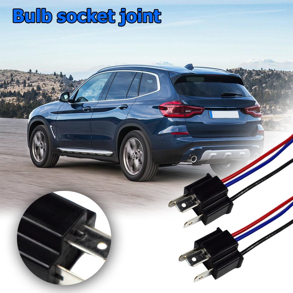 3/1Pairs 9003 H4 Bulb Socket Wiring Harness Headlight Male Plug Adapter Connector Head/Mother Head ABS+Copper Wire Pig Tail