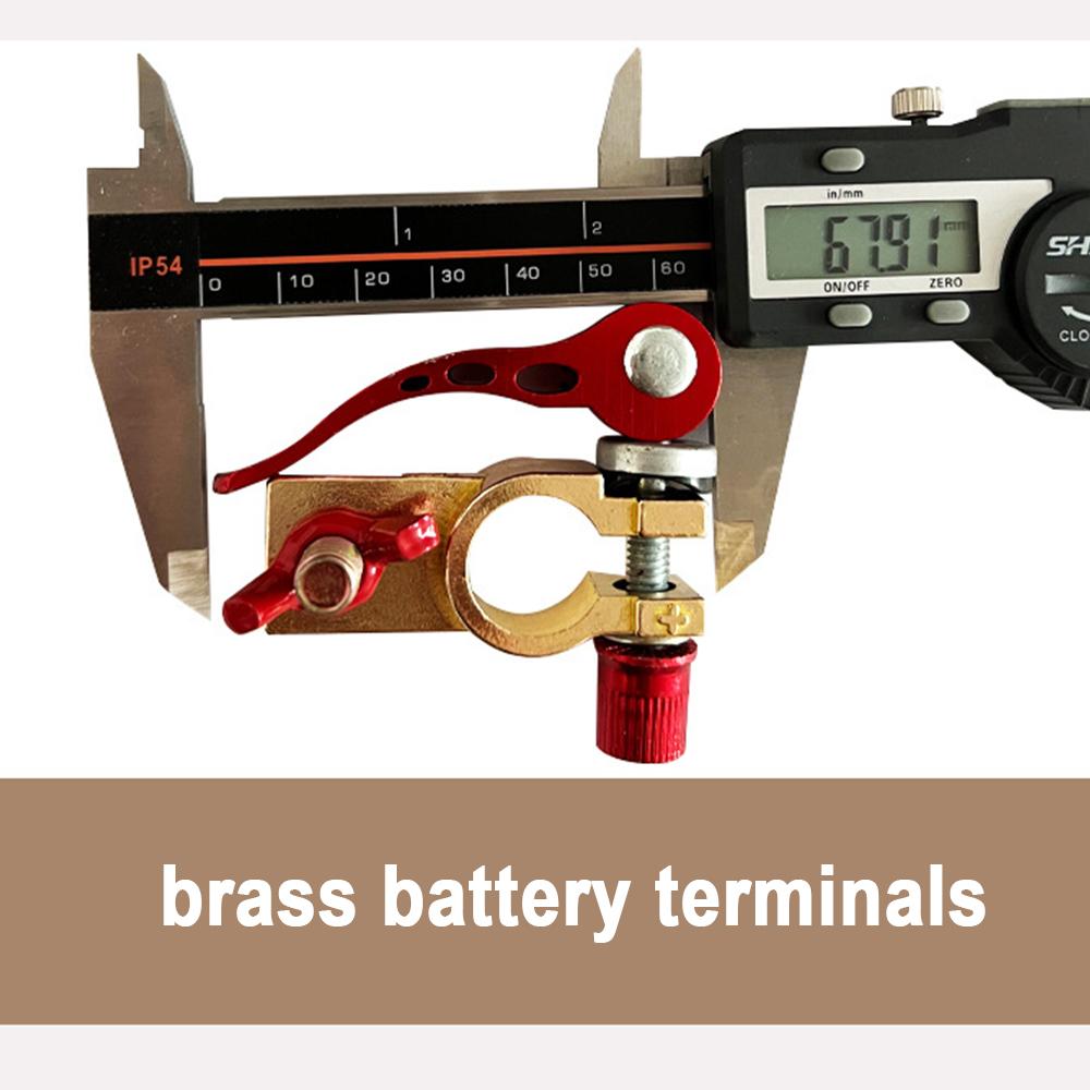 1 Paar Autobatterieklemmen Messing Schnellverschluss Autoanschluss Batterie Bornes Kabel Terminal Adapter Klemmen Clip Schraube Top Post