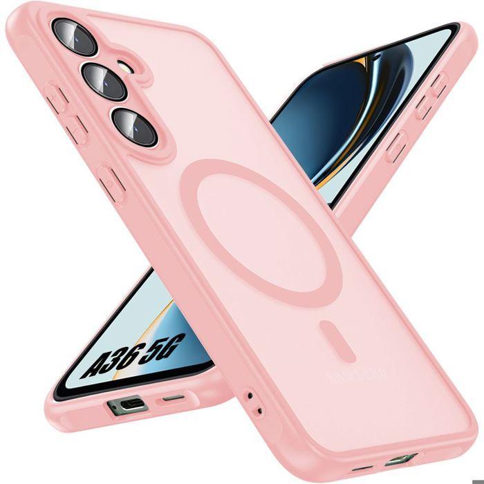 Coque de protection - BOOLING - Samsung Galaxy A36 5G - Rose - Antichoc - Protection caméra