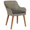 Garden Chair 2 Pcs Black 62.5 X 55 X 82 Cm Poly Rattan