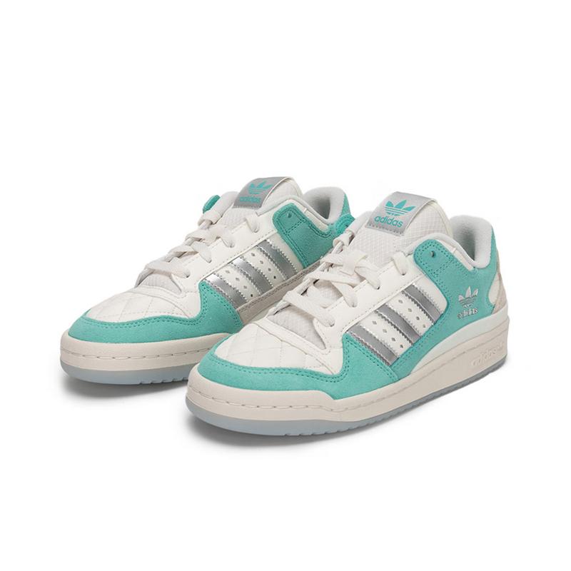 Adidas Originals Forum Fashion Versatile Retro Low-Top Sneakers Women Sneakers White Green JH6279