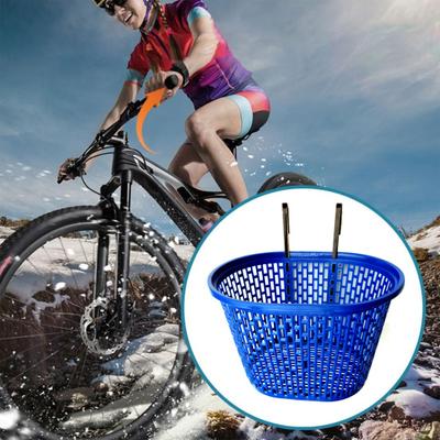 Bicycle Basket Strong Large Capacity Hollowed-out Plastic Basket Multifunctional Item Storage Removable Folding