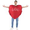 Valentine's Day Costume Sponge Digital Print Cosplay Outfit Love Heart Couple Matching Performance Wear Party Set