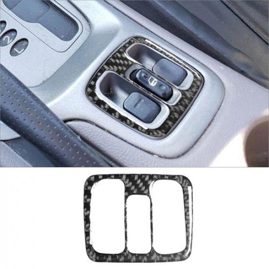 Carbon Fiber Interior Power Window Control Cover Trim For Toyota Celica 2000-05