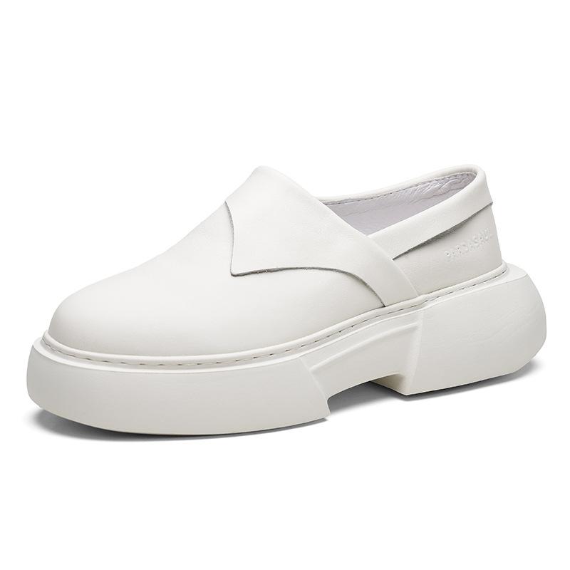 

Европейская станция модный бренд мужская обувь 2025 новые туфли-лоферы из кожи на платформе мужские дышащие мужские повседневные кожаные туфли на одной педали 44