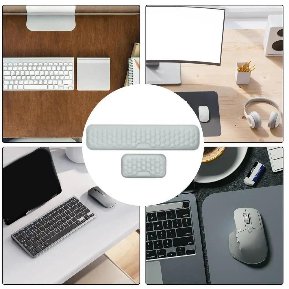 2Pcs/Set Wrist Rest Mouse Wrist Support Pad Creative Keyboard Hand Cushion  Desktop Accessories