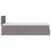 Ottoman Bed with Mattress & LEDs Taupe 80x200 Cm Fabric