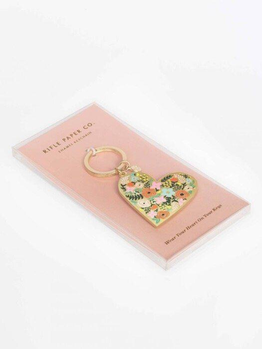 RIFLE PAPER CO. RIFLE PAPER Floral Heart Keychain