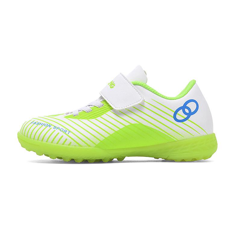 Children'S Football Shoes Velcro Leather Feet Boys And Girls Kindergarten Children Students Non-Slip Training Shoes
