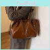 Vintage Color Solid Large Capacity Underarm Tote Bag For Daily And Travel