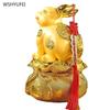 Sha Jin Rabbit Ornament Zodiac Rabbit Saves Money Decoration of Living Room, Wine Cabinet, Office Resin Craft Gifts
