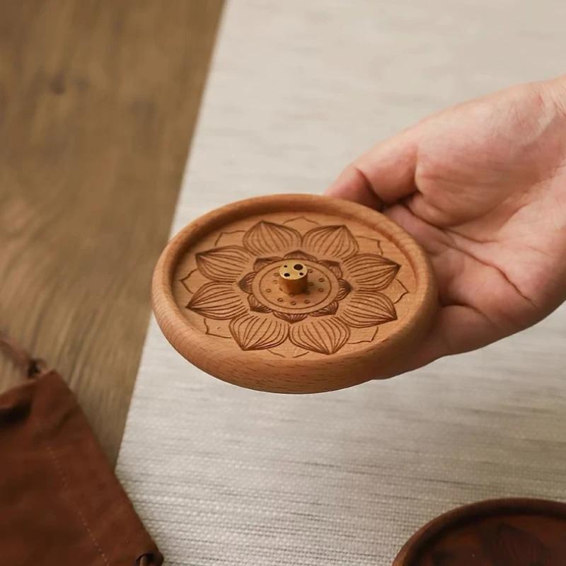 Circular Lotus Design Incense Insert Simple Style Thread Incense Incense Burner Household Indoor Bedroom Living Room Display