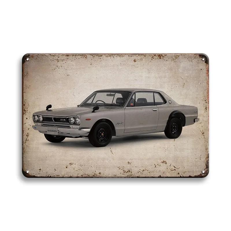 Vintage Car Tin Sign Classic Vehical Tinplate Poster Metal Wall Plate Signs Decor Bar Garage Decorative Plaques Art Pin Up Bo