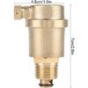 Automatic Air Vent Valve, G1/2 Brass DN15 Automatic Vent Valve for Solar Water Heater Pressure Relief Valve