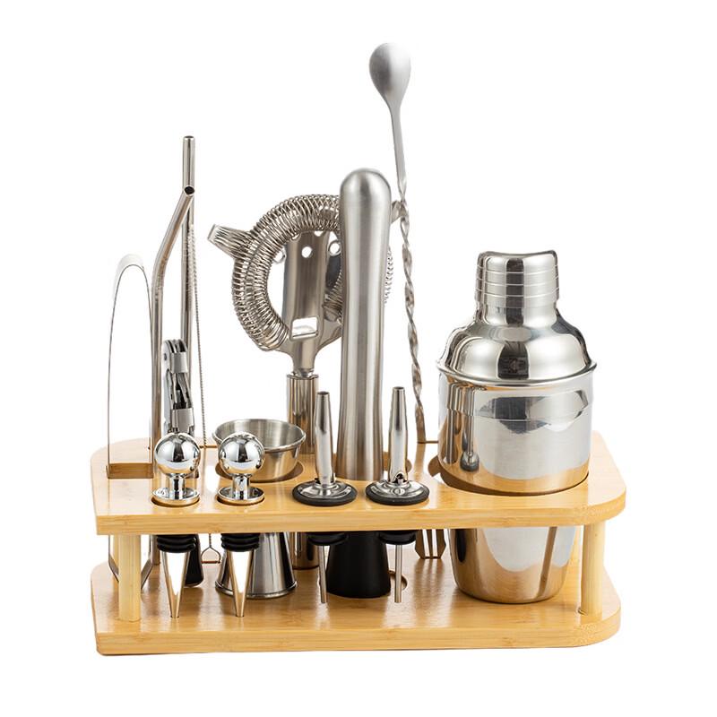 Shangqi 550ML Wooden Cocktail Shaker Bartending Set
