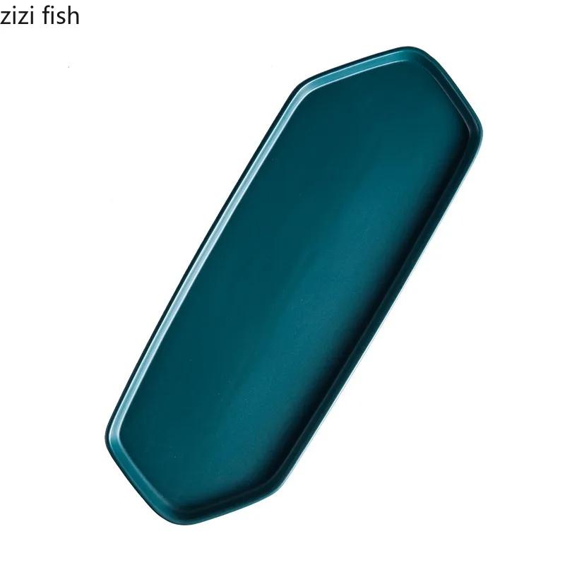 Japoński Nieregularny Ceramiczny Talerz do Sushi Jednolity Kolor Płaski Talerz Talerze Deserowe Talerzyki do Przekąsek Specjalna Zastawa Stołowa Restauracyjna