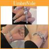 Fashion Jewelry Ladys Zircon Butterfly Bow Bracelet With Silver Finish For Summer Wear